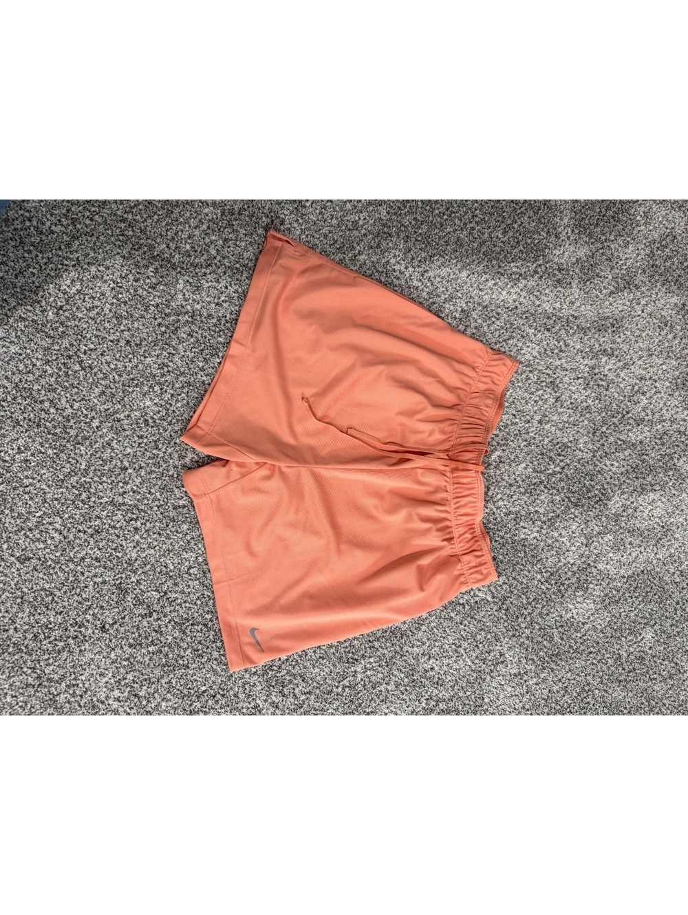 Athletic Shorts Size M Coral Orange Drawstring Training Running